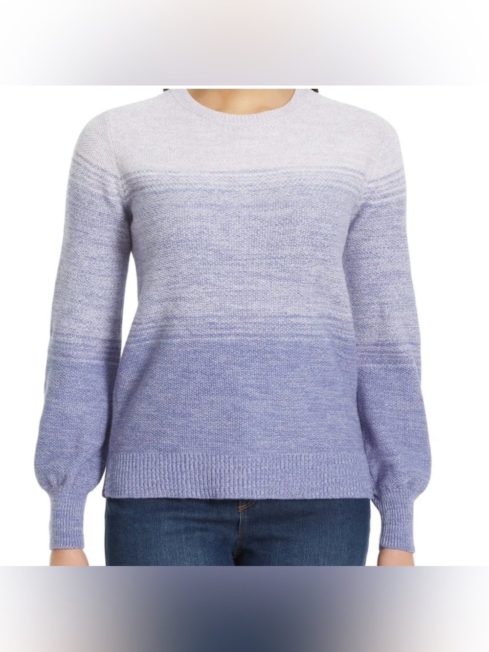 Gloria Vanderbilt Lavender Gradient Crewneck Sweater